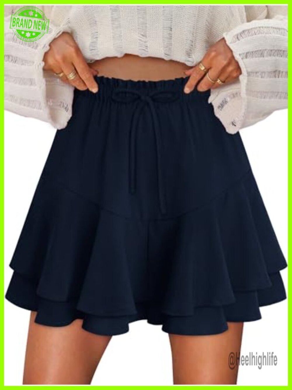 Women's Butterfly Hem Flowy Skort Ruffle Mini Athletic Tennis Golf
